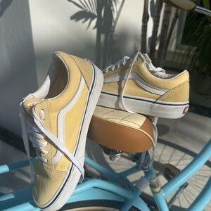 Vans Classic Yellow and White Shoes